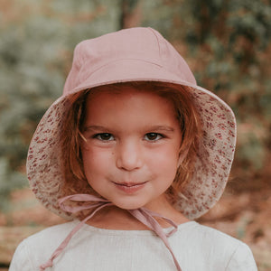 Wanderer Girls Reversible Bucket Sun Hat (Ruby/Rosa)