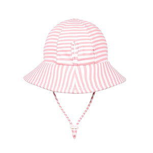 Ponytail Bucket Sun Hat (Pink Stripe)