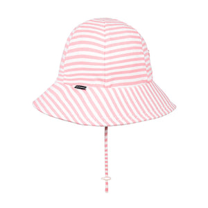 Ponytail Bucket Sun Hat (Pink Stripe)