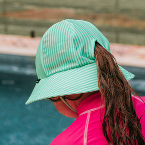 Ponytail Swim Bucket Beach Hat (Andie)