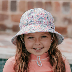 Ponytail Swim Bucket Beach Hat (Blossom)