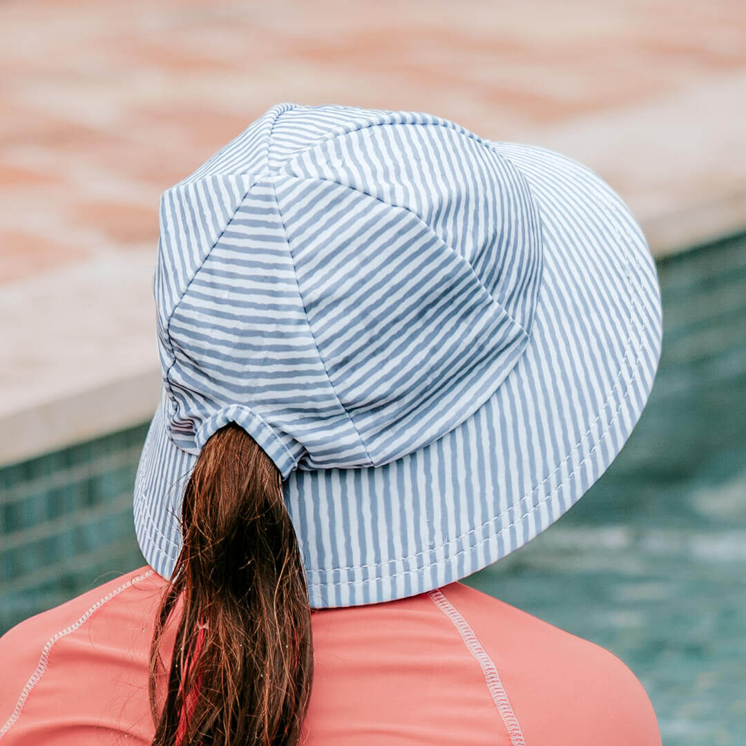 Ponytail Swim Bucket Beach Hat (Stevie)