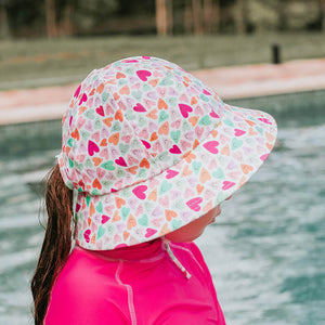 Ponytail Swim Bucket Beach Hat (Sweetheart)