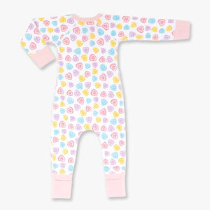 Candy Heart Zip Romper