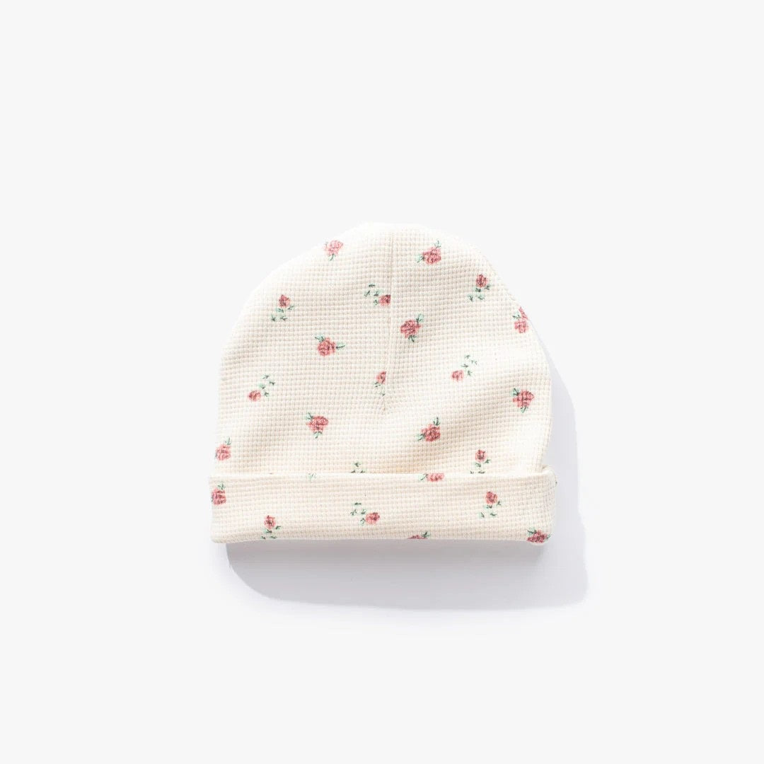 Winter Rose Waffle Hat