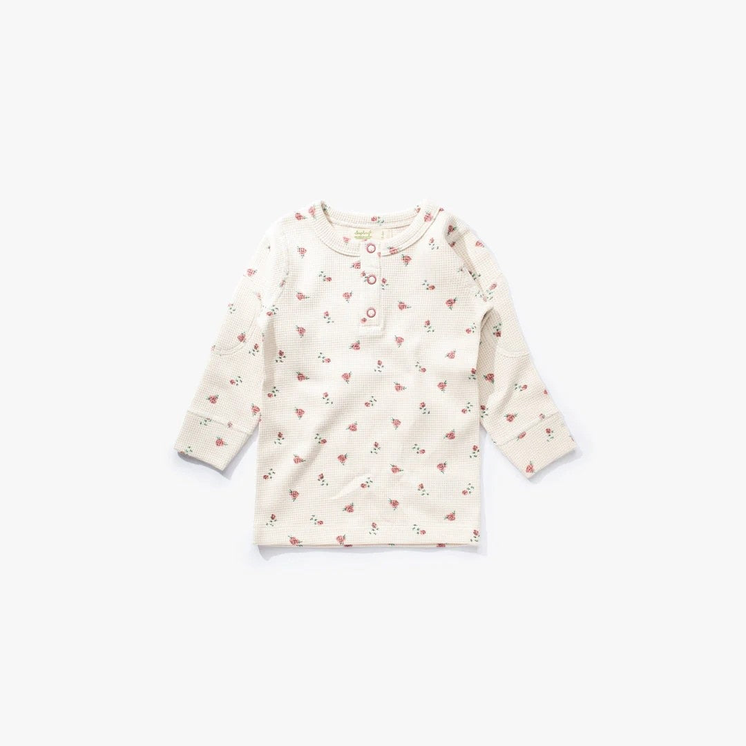 Winter Rose Waffle LS Tee