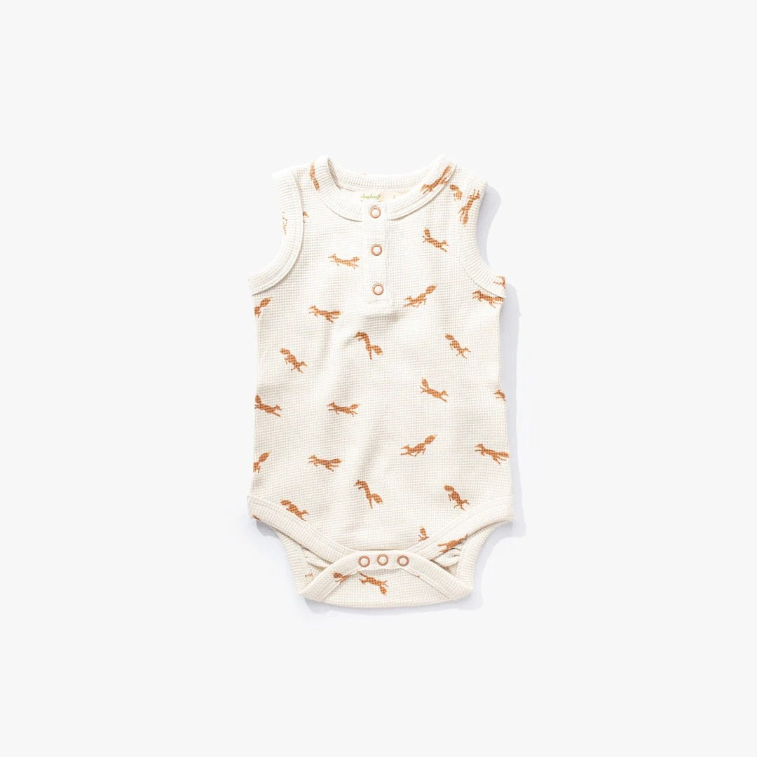 Fox Waffle Tank Bodysuit