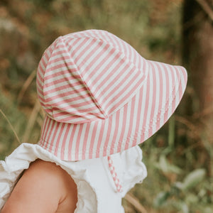 Toddler Bucket Sun Hat (Pink Stripe)