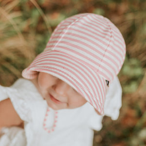 Toddler Bucket Sun Hat (Pink Stripe)