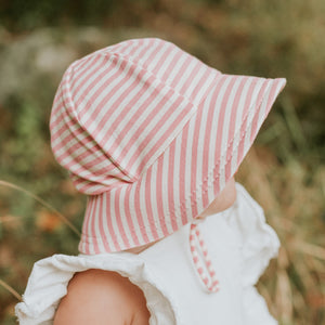 Toddler Bucket Sun Hat (Pink Stripe)