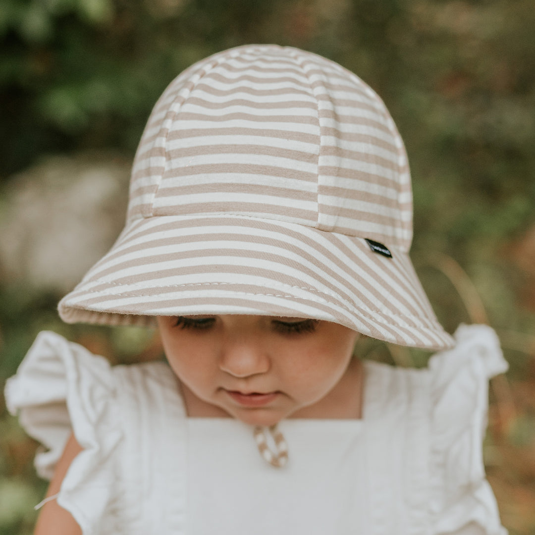 Toddler Bucket Sun Hat (Natural Stripe)