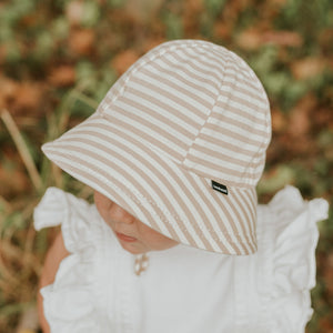 Toddler Bucket Sun Hat (Natural Stripe)