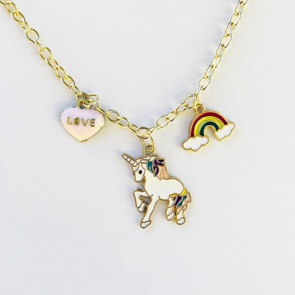 Rainbow charm necklace