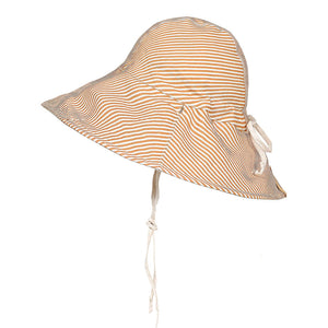 Sightseer Girls Wide-Brimmed Sun Bonnet (Frankie/Flax)