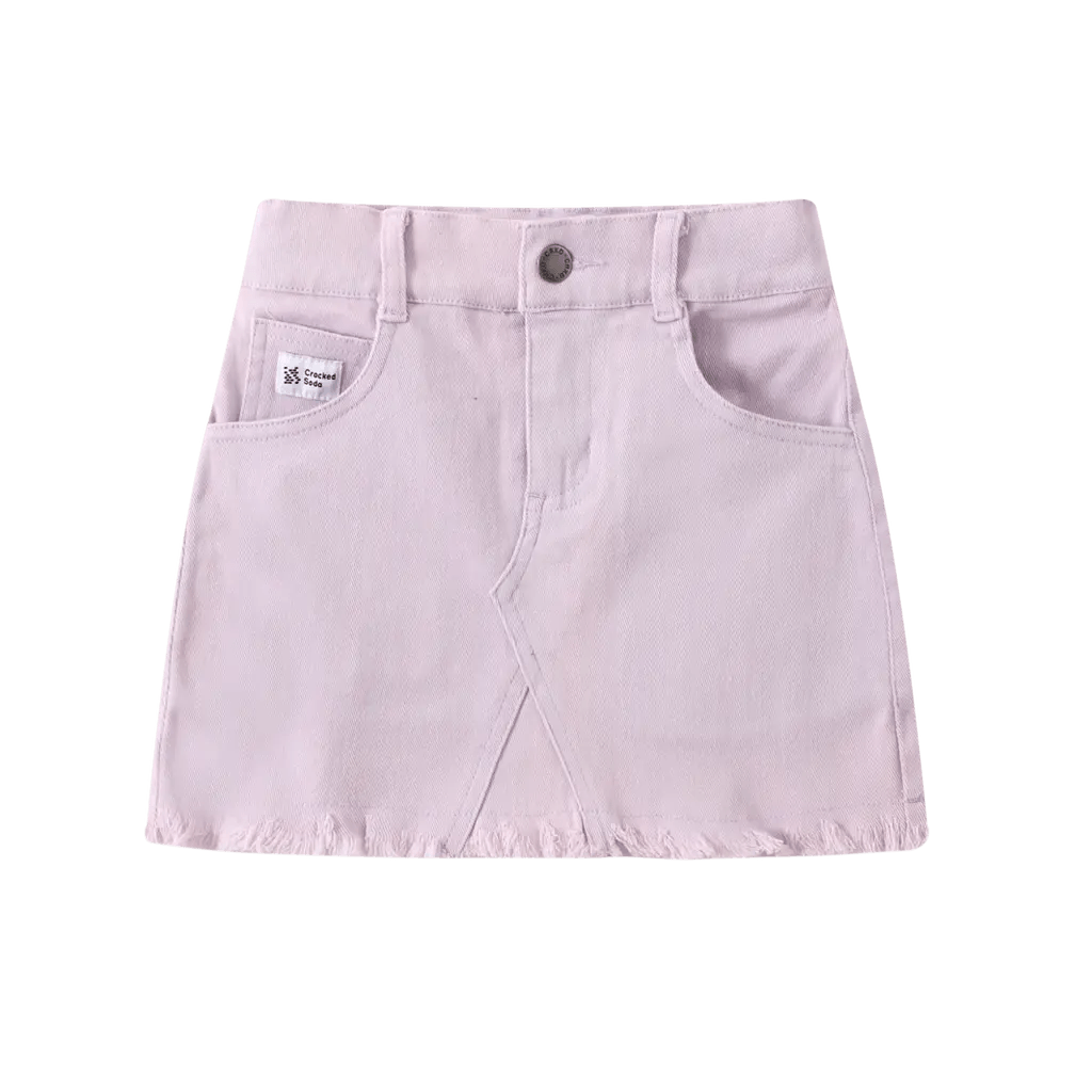 Pale pink hotsell denim skirt