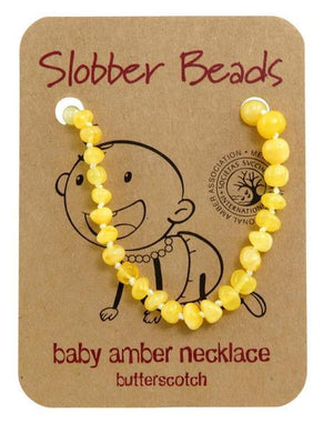 Amber Baby Teething Necklace (Butterscotch Round)