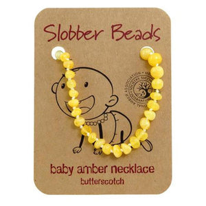 Amber Baby Teething Necklace (Butterscotch Round)