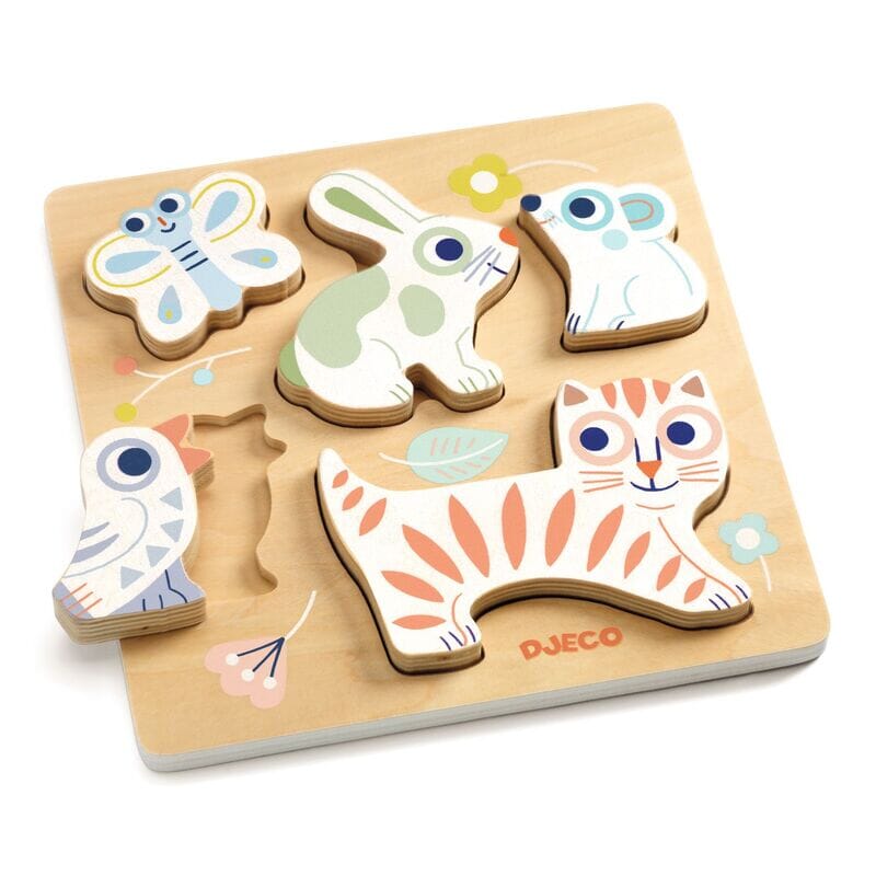 Baby Animali Wooden Puzzle - Kawaii Kids