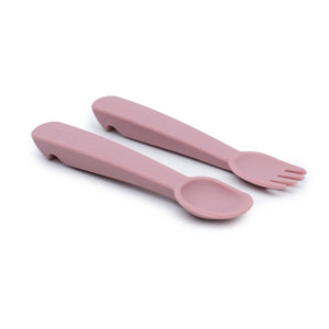 Feedie Fork & Spoon Set (Dusty Rose)