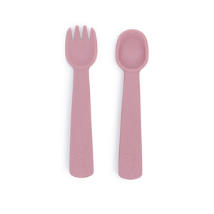 Feedie Fork & Spoon Set (Dusty Rose)