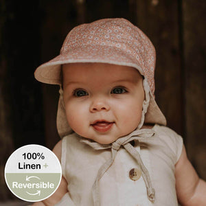 Baby Reversible Flap Hat (Polly/Flax)