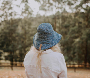 Ladies Reversible Sun Hat (Paisley/Indigo)