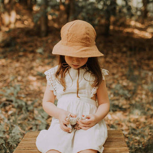 Girls Reversible Sun Hat (Marguerite/Maize)