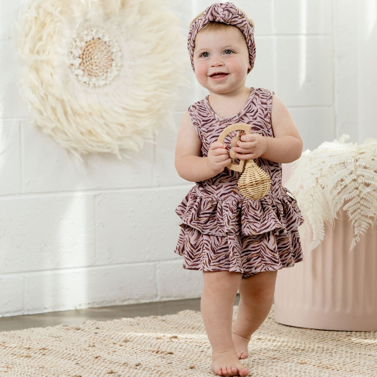 Baby clearance frill romper