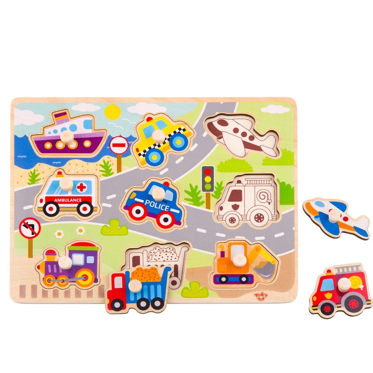 Vehicle Peg Puzzle - Kawaii Kids