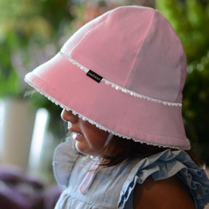 Baby Bucket Ruffle Trim Hat (Blush)