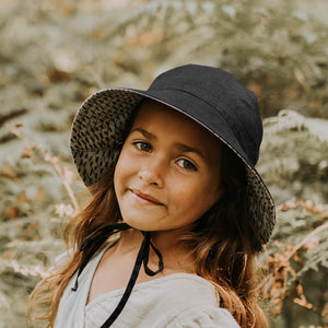 Kids Reversible Sun Hat (Billie/Ebony)