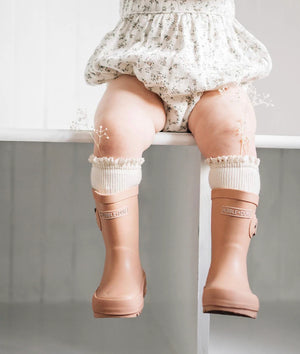 Natural Rubber Gumboots (Powder Pink)