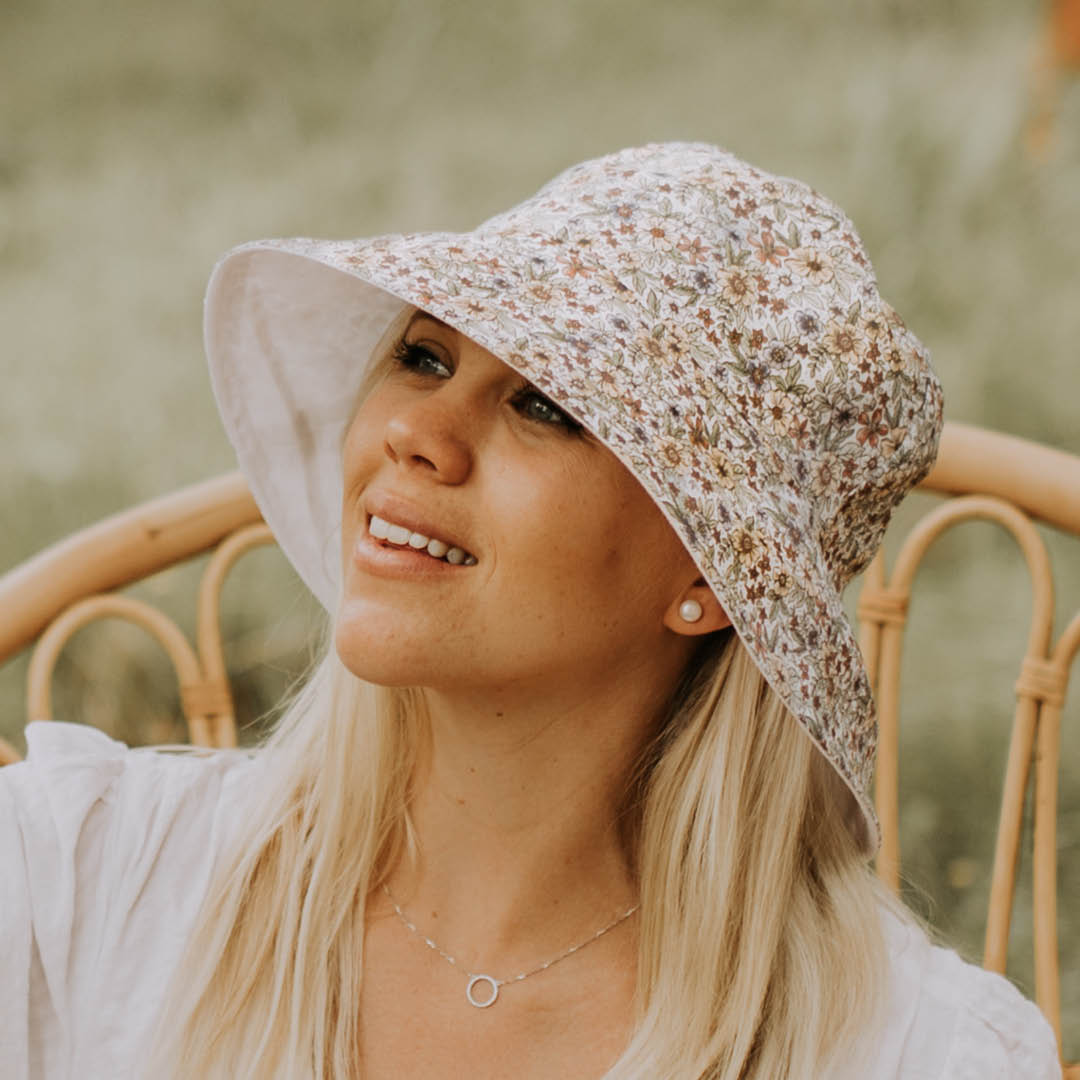 Ladies Reversible Sun Hat (Winnie/Blanc)