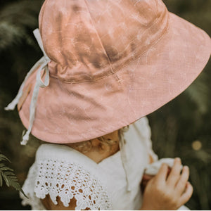 Girls Reversible Sun Hat (Frances/Flax)