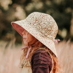 Wanderer Girls Reversible Sun Hat (Lucy-Rosa)