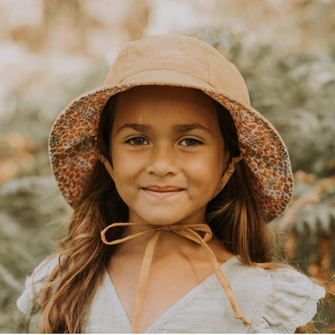 Girls Reversible Sun Hat (Mabel/Maize)